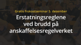 Anbud365: Anbud365 inviterer til hyperaktuelt frokostseminar Om erstatningsreglene ved brudd på anskaffelsesregelverket