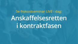 Anbud365: Rekordinteresse for dagens Anbud365-seminar – følg seminaret på Live Streaming