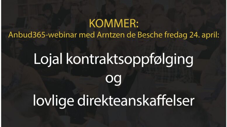 Anbud365: Klart for korona-aktuelt Anbud365-webinar