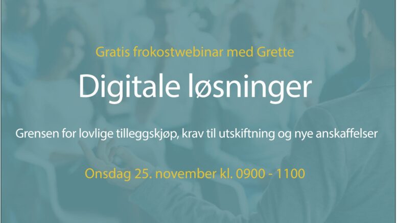 Anbud365: Nytt, gratis Anbud365-webinar Anskaffelser av digitale løsninger