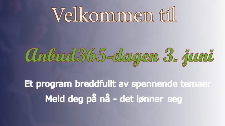 Anbud365: Anbud365-dagen - den store kompetansedagen 3. juni nærmer seg