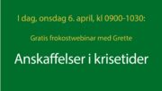 Anbud365: I dag, 6. april, kl.0900 Gratis Anbud365-webinar om anskaffelser i krisetider