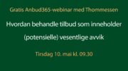 Anbud365: Husk Anbud365-webinar med Thommessen idag!6