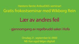 Anbud365: Høstens første, gratis Anbud365-seminar Lær av andres feil!