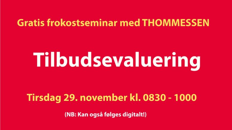 Anbud365: Høstens siste Anbud365-seminar: Tid for å se nærmere på tilbudsevaluering